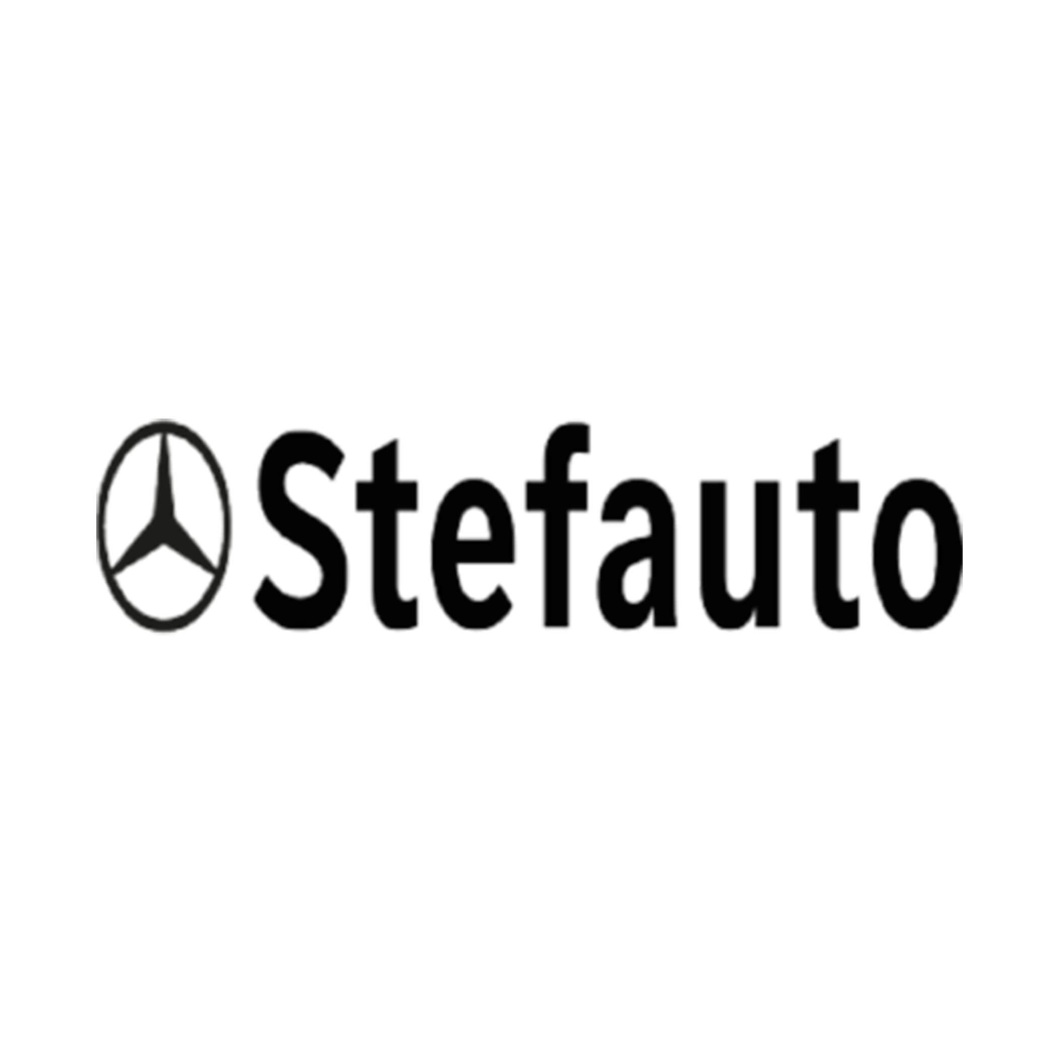 Mercedes-Benz logo beside the word Stefauto in bold black text on a white background. - Scuola Sci Cortina